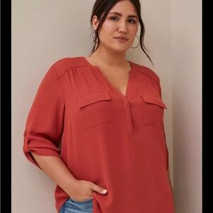 TORRID Women's Burnt Orange Blouse